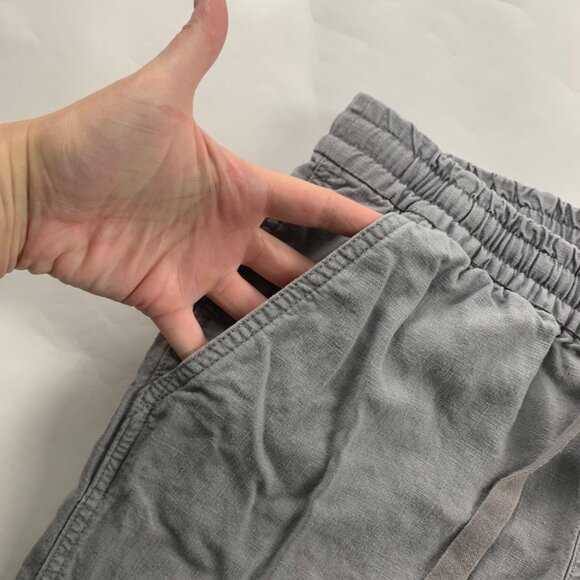 J. Crew Point Sur Gray Clay Linen Blend Pull On Ankle Pant S - Picture 3 of 7